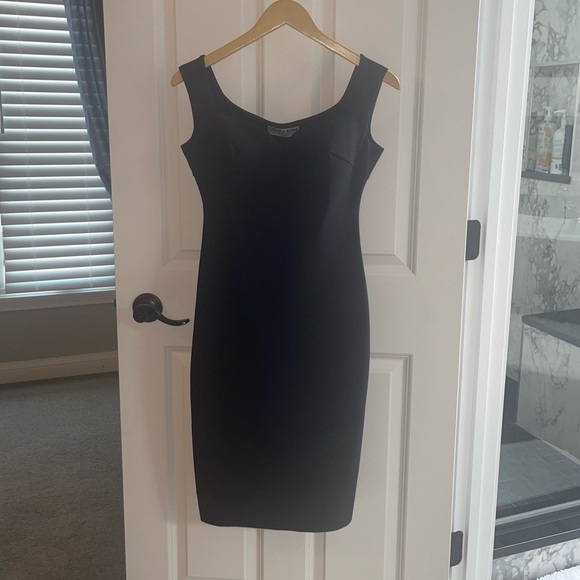 Chiara Boni La Petite Robe Sweetheart Neckline Elegant Black Dress Black Sz 40 - Picture 2 of 7